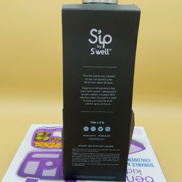 Bentgo Kids Lunch Box, Sip by S'well Water Bottle Bundle, New, School Lunch - Picture 4 of 7